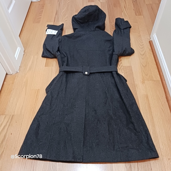 Laundry X Shelli Segal Wool/Faux Fur Parka Military Jacket Size 14 for Women - Picture 4 of 10